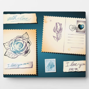 Ich Liebe dir Mama, Plakette. Fotoplatte