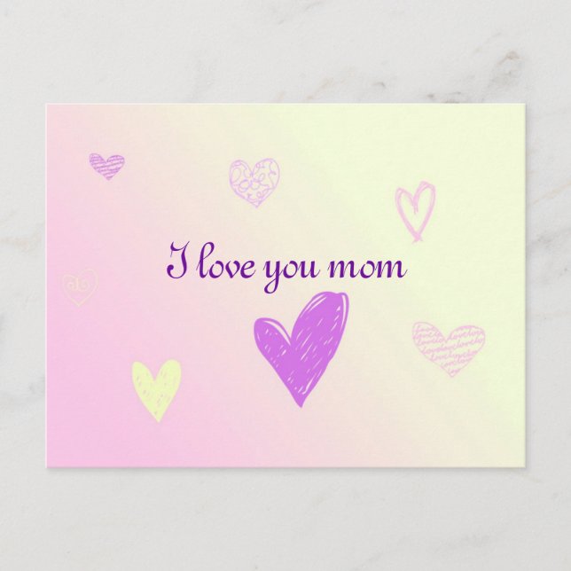 Ich Liebe dir Mama Postkarte (Vorderseite)
