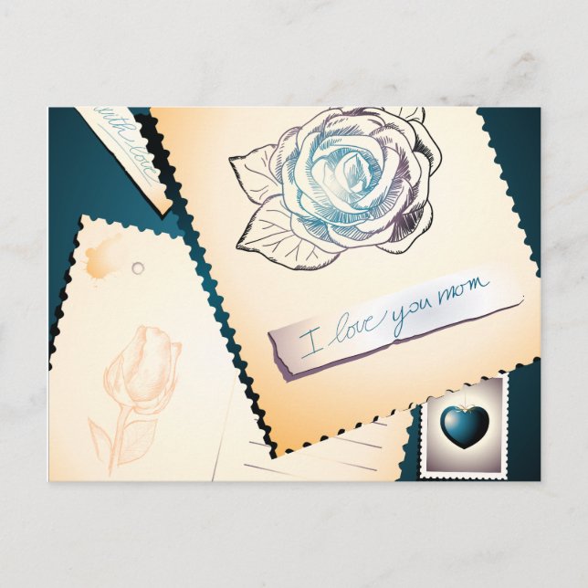 Ich Liebe dir Mama, Postkarte. Postkarte (Vorderseite)