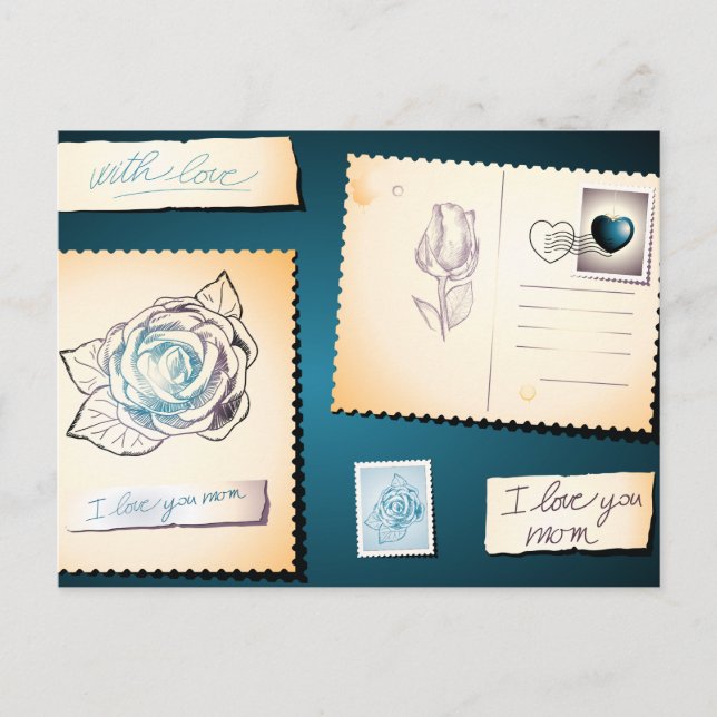 Ich Liebe dir Mama, Postkarte. Postkarte (Vorderseite)