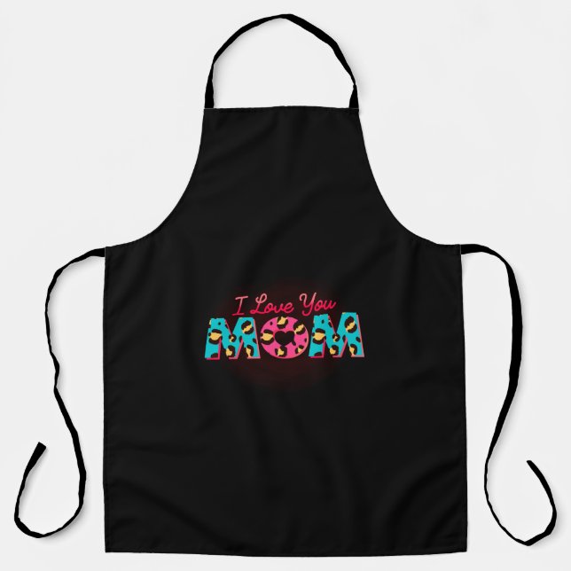 Ich Liebe dir Mama Sublimation Schürze (Vorderseite)