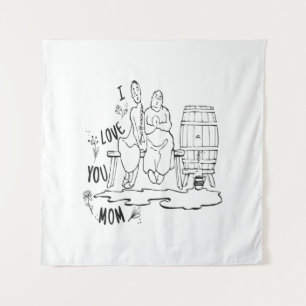 Ich Liebe dir Mama! T-Shirt Wandteppich