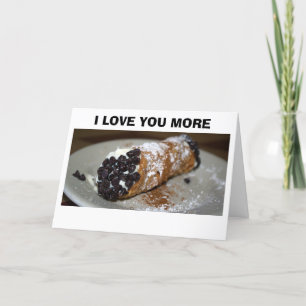 "ICH LIEBE DIR MEHR ALS CANNOLI" ITALIENISCHE LIEB FEIERTAGSKARTE