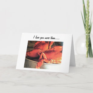 "ICH LIEBE DIR MEHR ALS CRABS" LIEBE KARTE