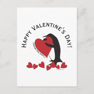 Ich Liebe dir mehr! Pinguin und Valentine des Rote Postkarte