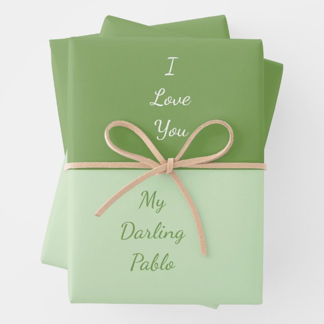 Ich Liebe dir mein Darling Geschenkpapier Set (Beispiel)