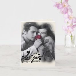 Ich Liebe dir mein ganzes Leben - ein Paar mit Rot Karte