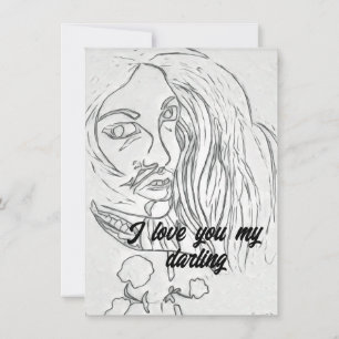 Ich Liebe dir meine Liebling, Liebeskarte Feiertagskarte