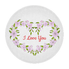 Ich Liebe dir Niedliche Blume Schneidebrett