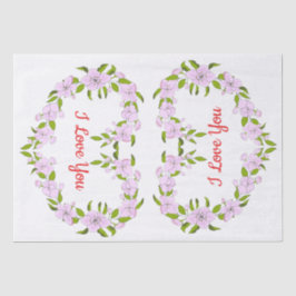 Ich Liebe dir Niedliche Blume Seidenpapier