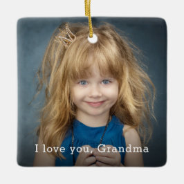 Ich Liebe dir Oma mit Square Foto Keramikornament