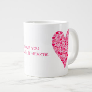 Ich Liebe dir so sehr es Herzen Tiny Hearts Big He Jumbo-Tasse