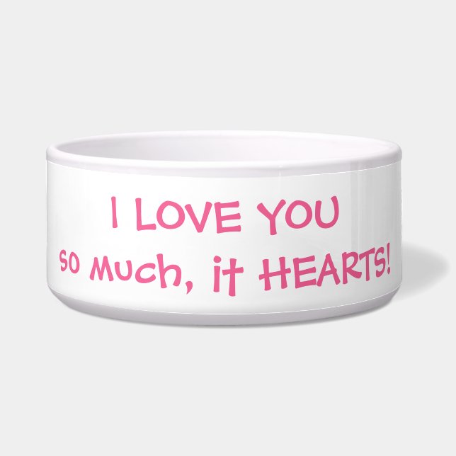 Ich Liebe dir so sehr es Herzen Tiny Hearts Big He Napf (Vorderseite)