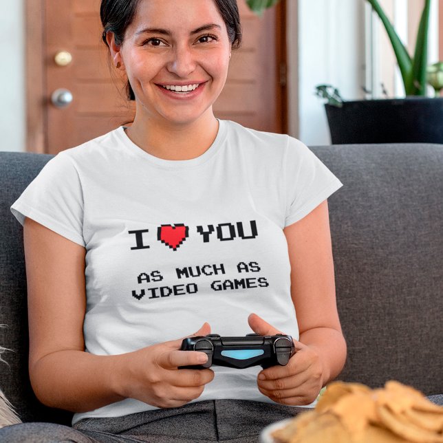Ich Liebe dir so viel wie Videospiele | Funny Gami T-Shirt (Von Creator hochgeladen)