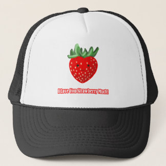 Ich Liebe dir Strawberry viel Truckerkappe
