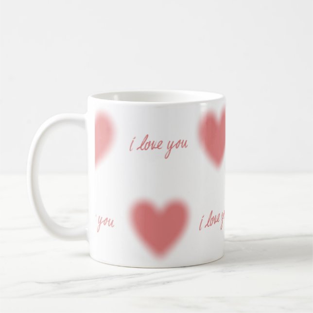 Ich Liebe dir Tasse mit Herzen (Links)