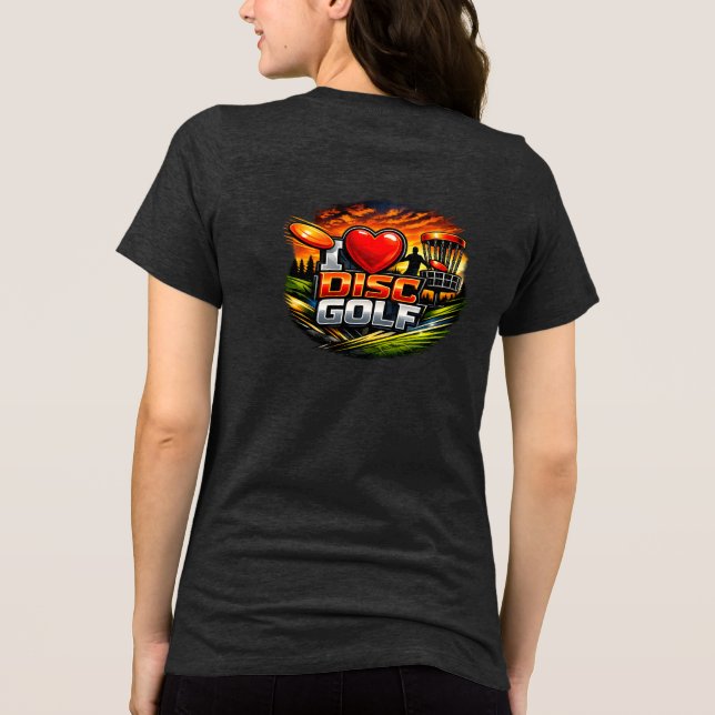Ich liebe Discgolf Tri-Blend Shirt (Rückseite)