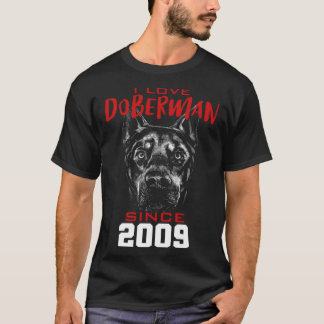 Ich liebe Dobermann seit 2009 T-Shirt