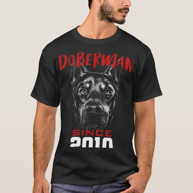 Ich liebe Dobermann seit 2010 T-Shirt (Vorderseite)