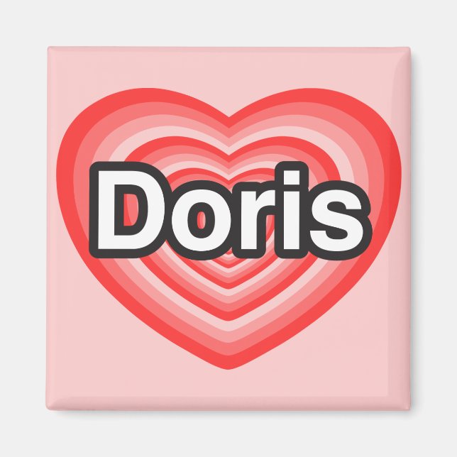Ich Liebe Doris. Ich Liebe dir Doris. Herz Magnet (Vorne)
