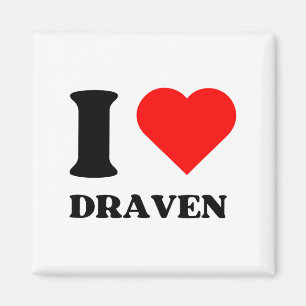 Ich liebe Draven Ich Herz Draven Name Y2k Valentin Magnet