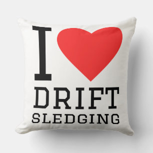 Ich liebe Drift-Schlittenfahren Kissen