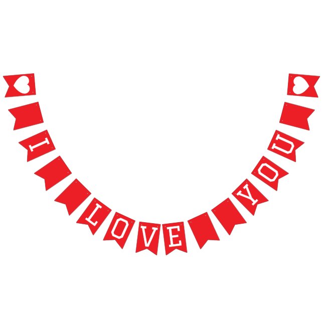 Ich LIEBE DU Banner Bunt (Alle)