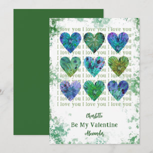 Ich Liebe, du bist mein Valentiner Wasserfarbenher Feiertagskarte