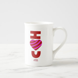 Ich Liebe, du Bone China Tasse