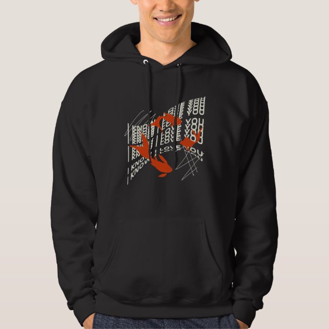 Ich Liebe, du fischen Hoodie (Vorderseite)