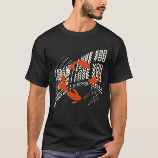 Ich Liebe, du fischen T-Shirt
