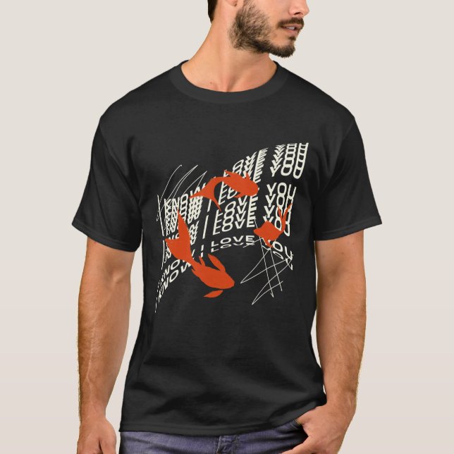 Ich Liebe, du fischen T-Shirt (Vorderseite)