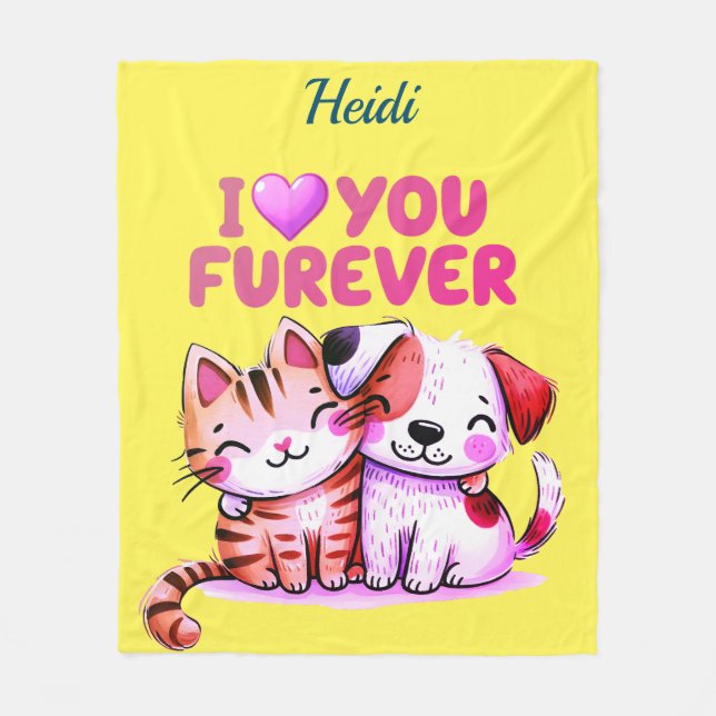 Ich Liebe, du Fleece Blanket (Vorderseite)