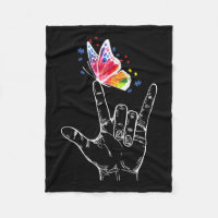 Ich Liebe, du händest Gebärdensprache Butterfly Au