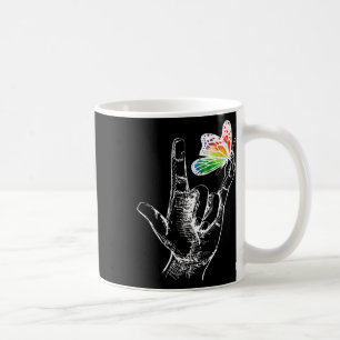 Ich Liebe, du händest Gebärdensprache Butterfly Au Kaffeetasse