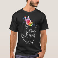 Ich Liebe, du händest Gebärdensprache Butterfly Au