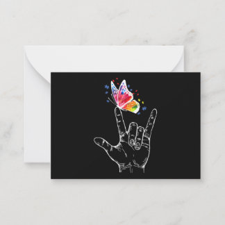 Ich Liebe, du hängst Gebärdensprache-Butterfly-Aut Mitteilungskarte