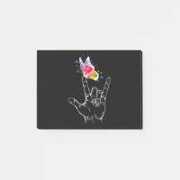 Ich Liebe, du hängst Gebärdensprache-Butterfly-Aut