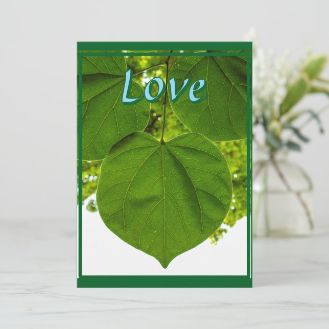 Ich Liebe, du magst die Bäume Liebe der Sonne Dankeskarte (Stehend Vorderseite)