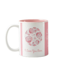 Ich Liebe, du Mama rosa, weißes Muttertag