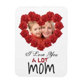 Ich Liebe, du Mama Rose angepasste Foto Magnet