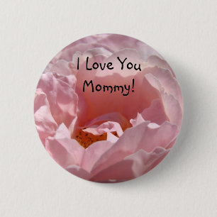 Ich Liebe, du Mami! Knöpfe Rosenrosen Blume Button