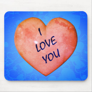 Ich Liebe, du rosa Herz Mousepad