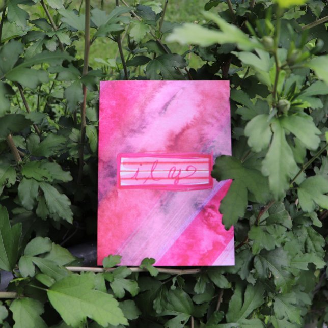 Ich Liebe, du rosafarbene Valentinliebhaber Karte (Von Creator hochgeladen)