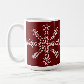 Ich Liebe, du versteckst Wörter Kaffeetasse