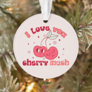 Ich Liebe, du würst viel   Niedlich & Punny Cherry Ornament