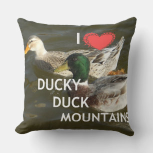 Ich liebe Duck Duck Mountain Pillows Kissen