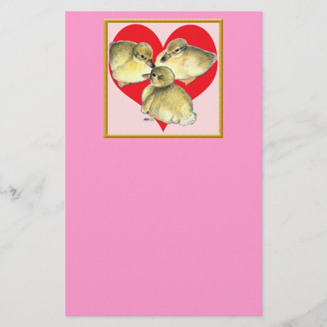 Ich Liebe Ducklings! Briefpapier (Vorderseite)