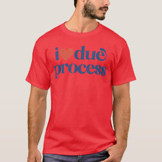 Ich liebe Due Process Retro-Geschenk T-Shirt