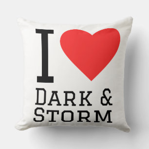 Ich liebe dunkel und Sturm Kissen